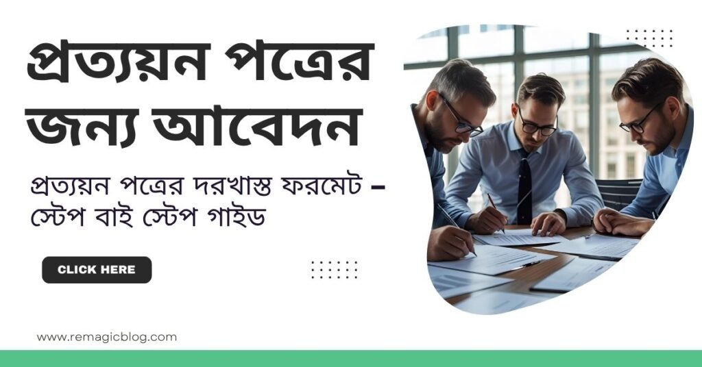 প্রত্যয়ন পত্রের জন্য আবেদন – দ্রুত প্রত্যয়ন পত্র পাওয়ার সহজ উপায় প্রত্যয়ন পত্রের জন্য আবেদন