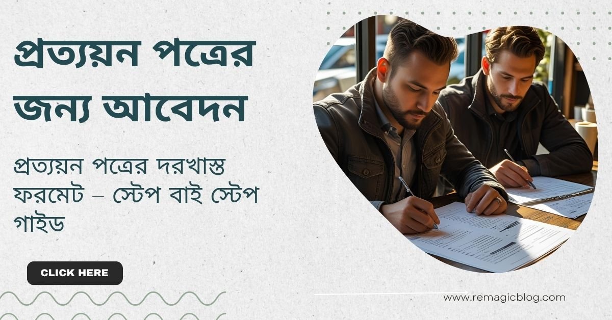 প্রত্যয়ন পত্রের জন্য আবেদন